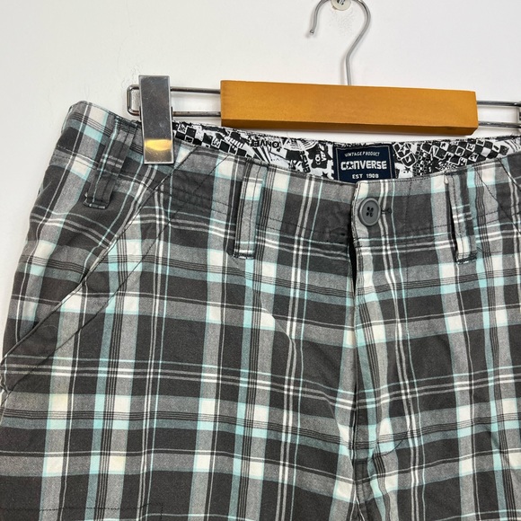 Vintage Converse Plaid Skater Shorts Sz 30 - Picture 2 of 10